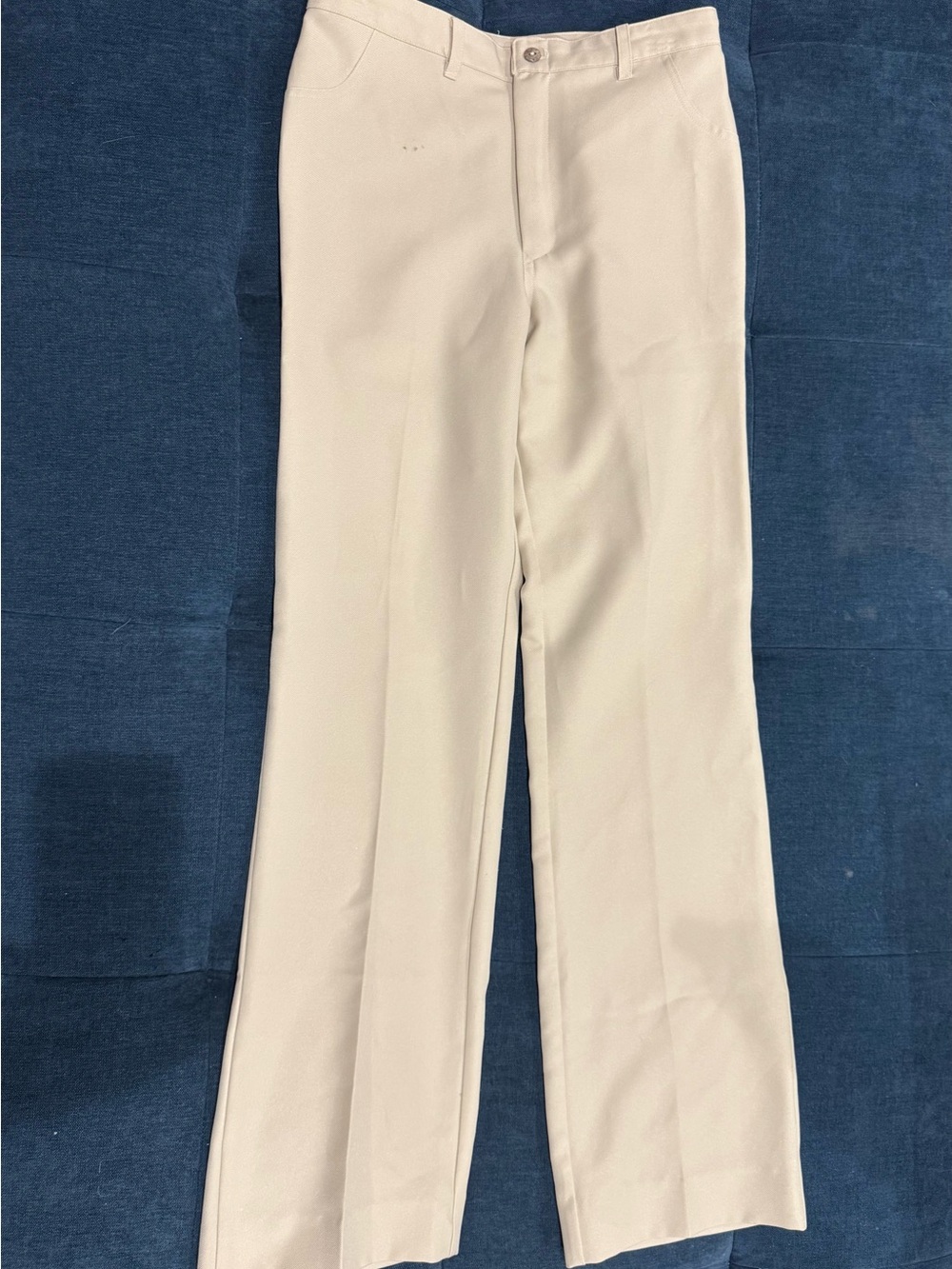 Vintage Mesquite No Pockets High Rise Straight Fit Cream Slacks